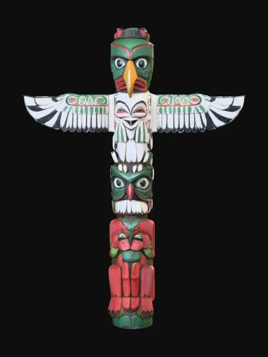 3D model for Thunderbird_totem_pole_replica