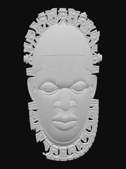 3D model for Queen_Mother_Pendant_Mask