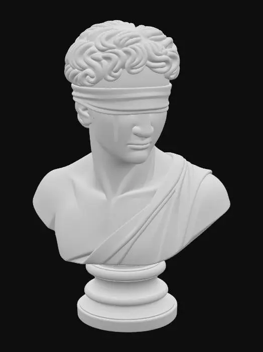 3D model for Veil_of_Silence_A timeless bust shrouded in silence, where hidden eyes invite reflection on mystery and truth.