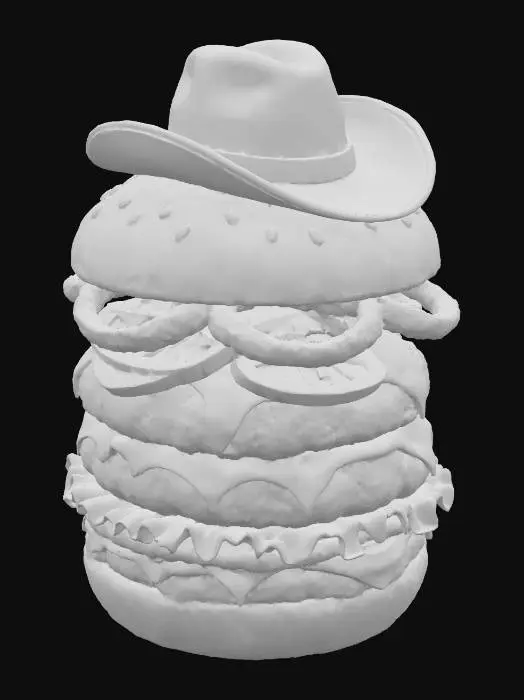 3D model for Western_Cowboy_Burger,#food#