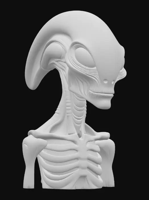 3D model for Biomechanical alien bust