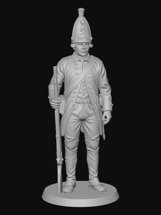 3D model for German auxiliary troop 1775–1783