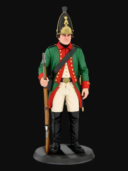 3D model for German auxiliary troop 1775–1783