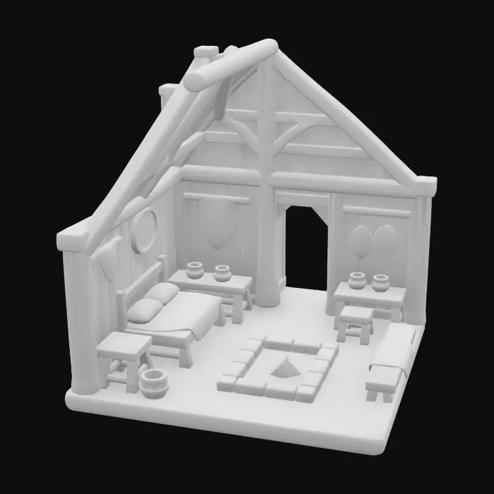 3D model for Viking_Year900_FirelitRoom