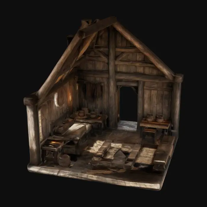 3D model for Viking_Year900_FirelitRoom