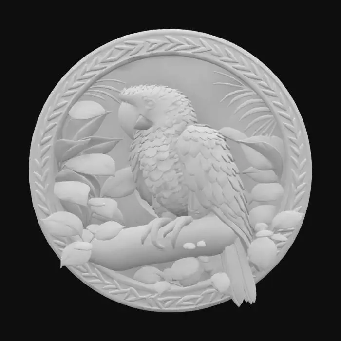 3D model for macaw perched