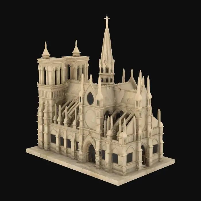 3D model for Notre-Dame Inspired Cathedral Model