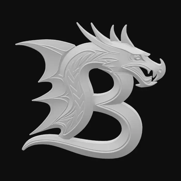 3D model for Dragon_Letter_B