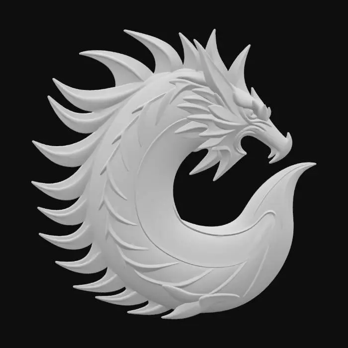 3D model for Dragon_Letter_C