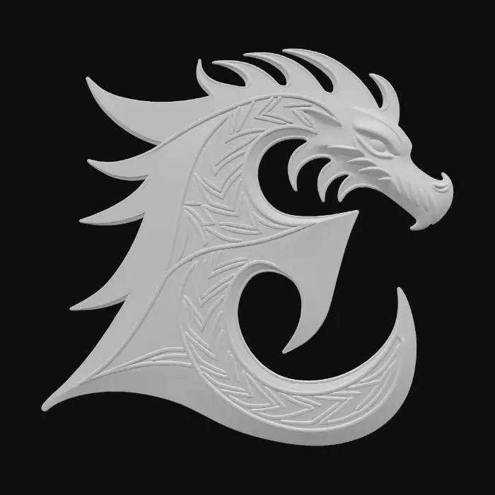 3D model for Dragon_Letter_E
