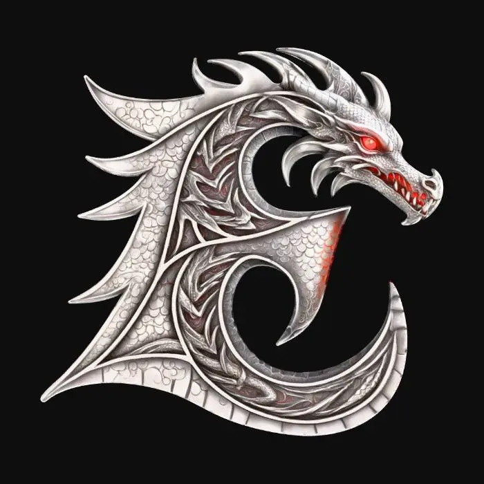3D model for Dragon_Letter_E