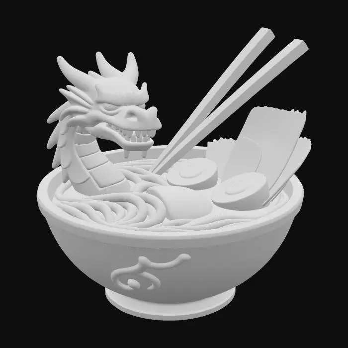 3D model for Dragon_Ramen_Bowl,#food#
