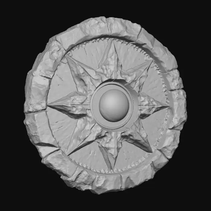 3D model for Chrono Shard
"An abstract time crystal emblem, fractured shards floating in a circular gothic frame, glowing inner light, Legacy fantasy style. #Legacy #TDITOM"