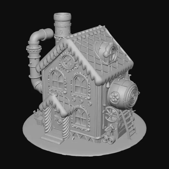 3D model for Steampunk_Gingerbread_Boiler_Bakery