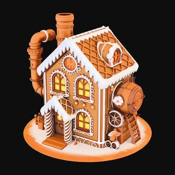 3D model for Steampunk_Gingerbread_Boiler_Bakery