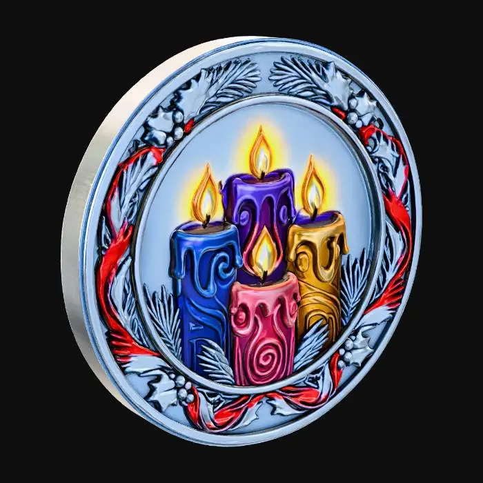 3D model for Holiday Candle Emblem, #Christmas2025#