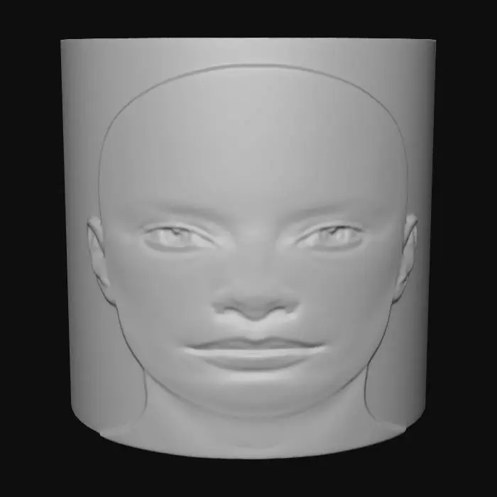 3D model for Face_Cup