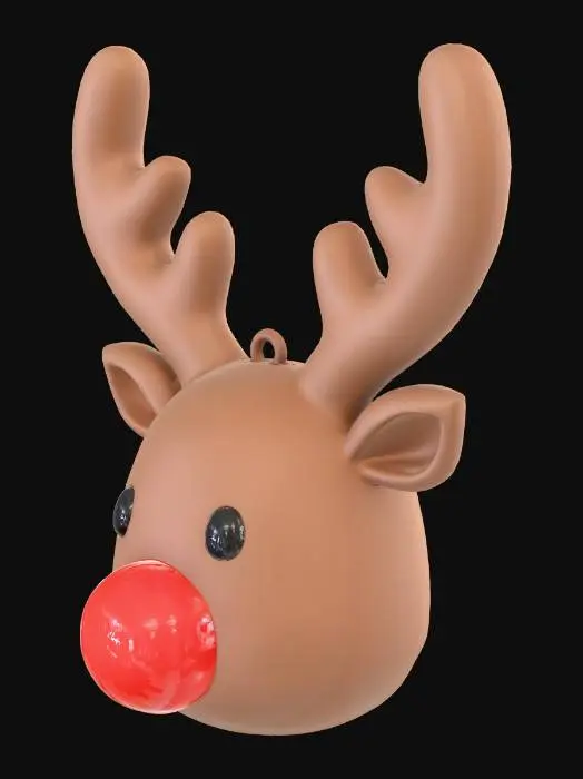 3D model for Red-Nosed Reindeer Icon