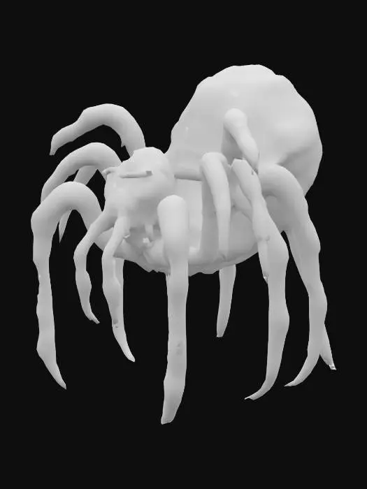 3D model for a dark-green gigantic monster that looks like an spider with a shell like an turtle, has big feelers, looks realistic and detailed