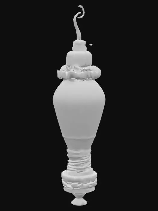 3D model for Giant LED light bulb base, hyperrealistic 4K textures, ultra-detailed glass and metallic socket with brass and copper steampunk gears and pipes, a stack of carved Halloween pumpkins piled on top, glowing from inside with warm orange light, fantasy but realistic design, cinematic lighting, magical autumn atmosphere, high detail, asset ready, surreal artistic touch.