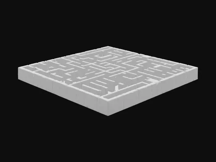 3D model for 70 x 50 meter maze, Nifty Island Tags