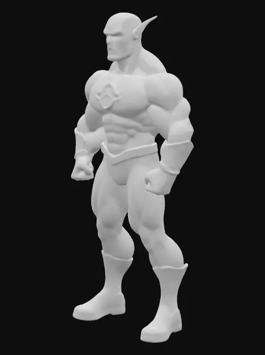 3D model for a high poly, 4k, highly detailed, 3d model of The Flash stood in a dynamic action pose. With a character design inspired by Gardner Fox, Carmine Infantino and Mark Wald