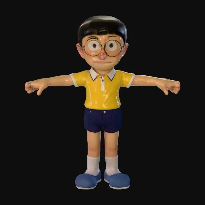 3D model for Nobita, a character from the Doraemon anime