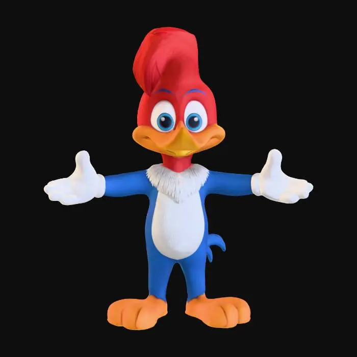 3D model for Cartoon Woodpecker