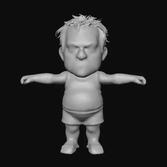 3D model for Grumpy Vacationer