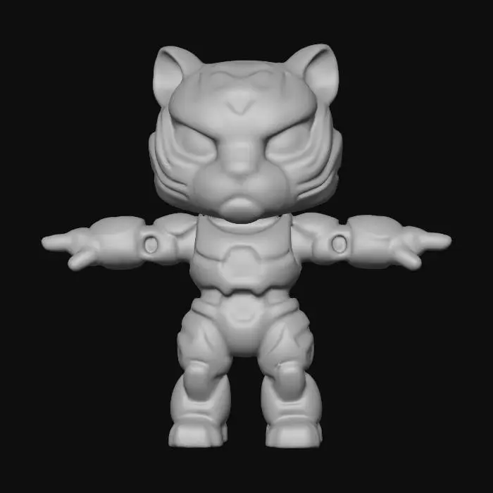 3D model for Cyber Tiger Cub #Thanksgiving#