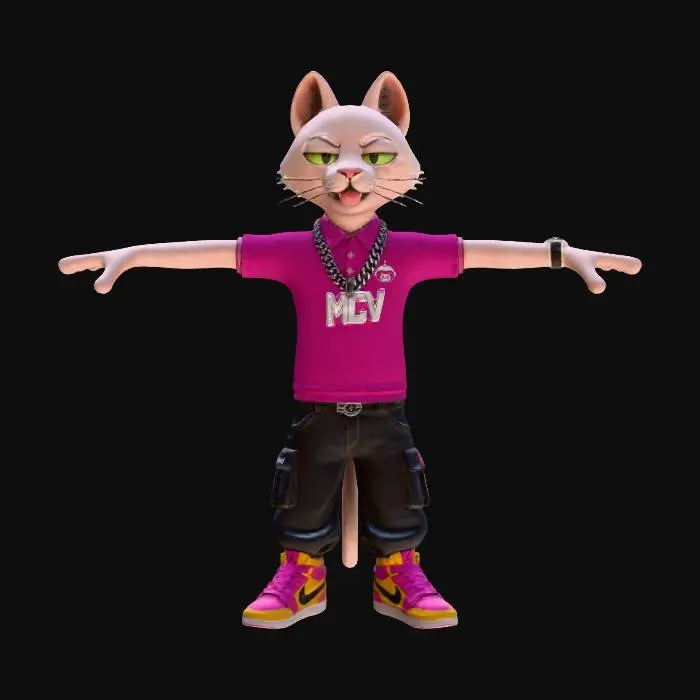 3D model for Spiral-Eyed Cat