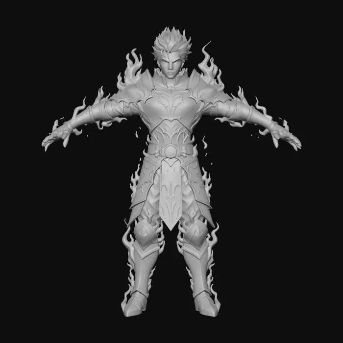 3D model for Elemental Duality Warrior