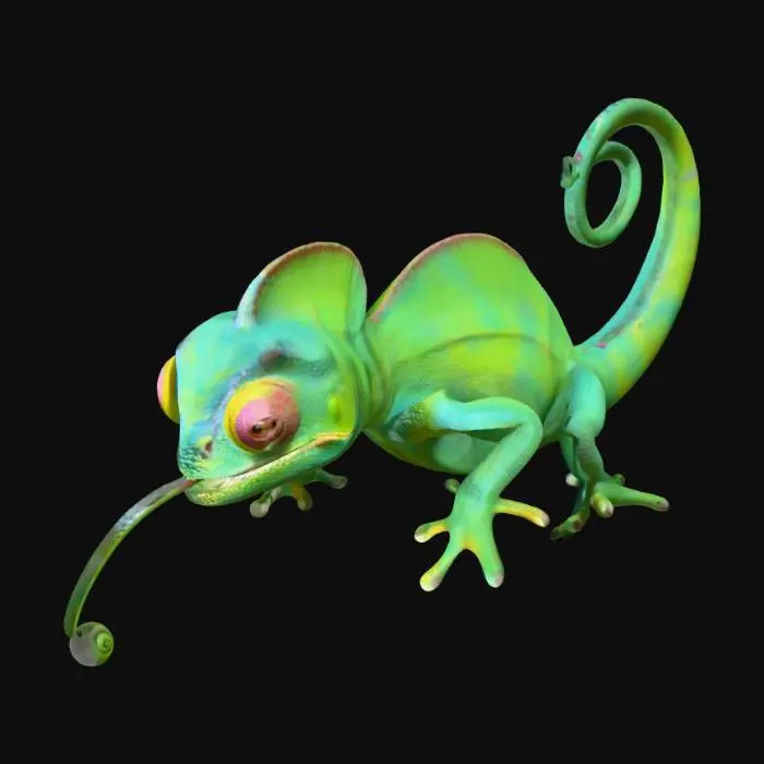 3D model for generate a animated chameleon