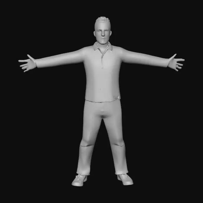 3D model for “Create a realistic 3D character inspired by a 1960s Alcatraz escapee. The character is a lean, sharp-featured man in his mid-30s with a narrow face, high cheekbones, short dark hair, and an intense, intelligent expression. His appearance should suggest a tough, resourceful personality. He is wearing a worn black-and-white striped prison uniform with matching pants and plain work shoes. Ensure the character has five fingers on each hand with accurate anatomy. Use gritty, dramatic lighting, subtle shadows, and a tense atmosphere. Provide a full-body turnaround with detailed textures and high realism.”