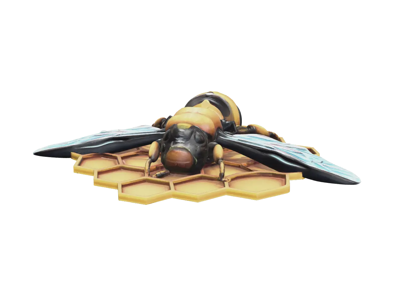 Low-Poly Honey Bee - Maya 3D model, vytvořený pomocí AI