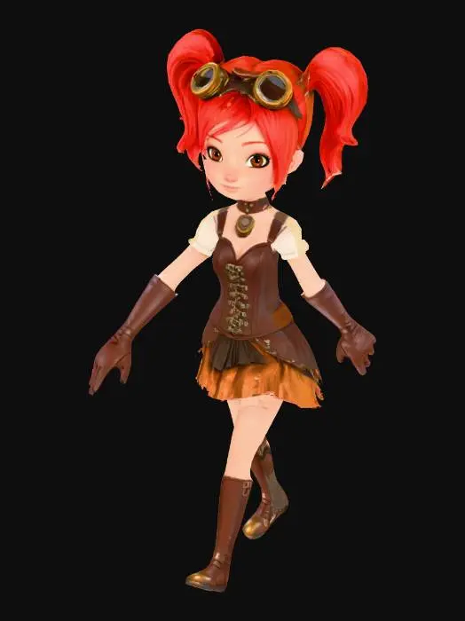 3D model for Steampunk Adventurer