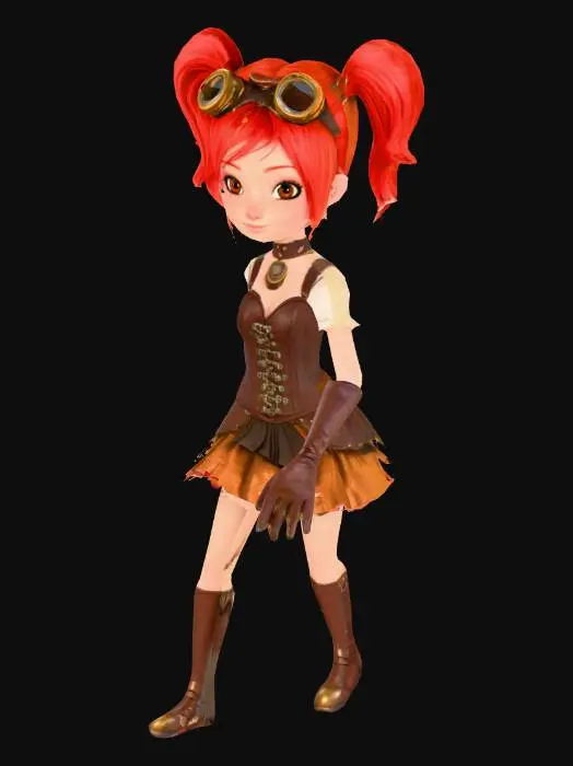 3D model for Steampunk Adventurer