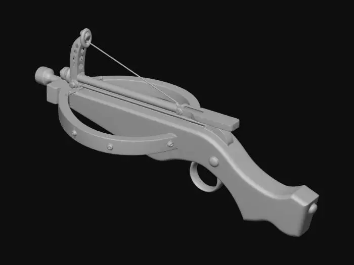 3D model for A stylized wooden crossbow