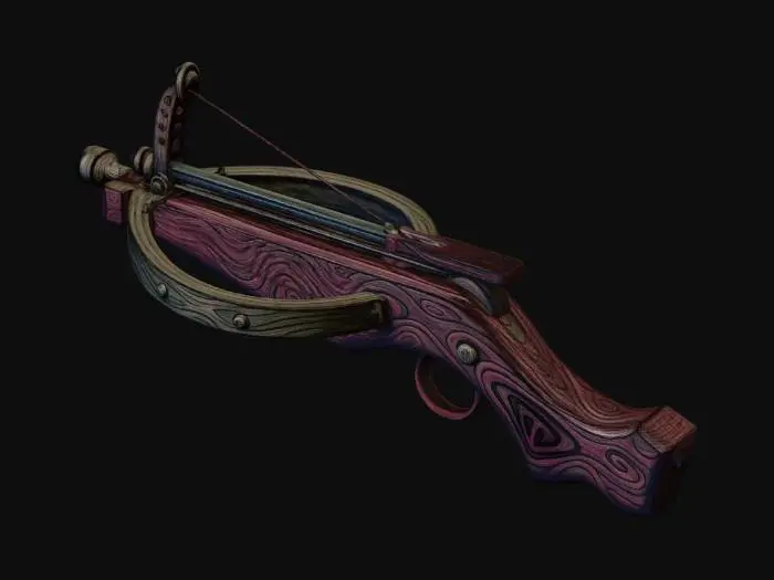 3D model for A stylized wooden crossbow
