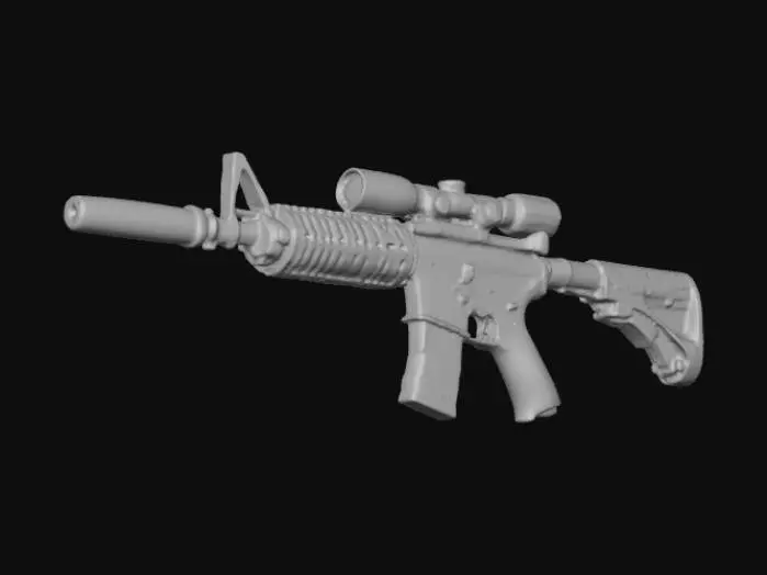 3D model for M4A1_supp_scope_6.8