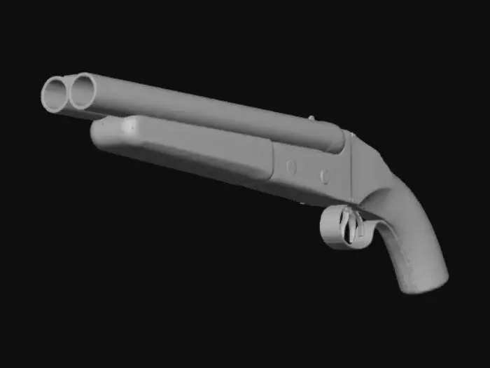 3D model for Double_Barrel_12_gauge