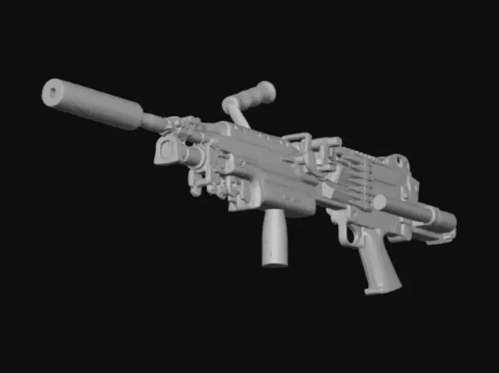 3D model for M249_suppressed