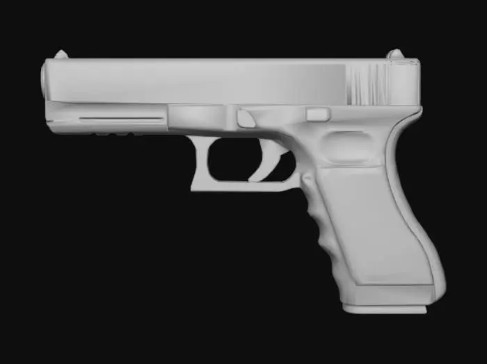 3D model for Glock17_low_poly