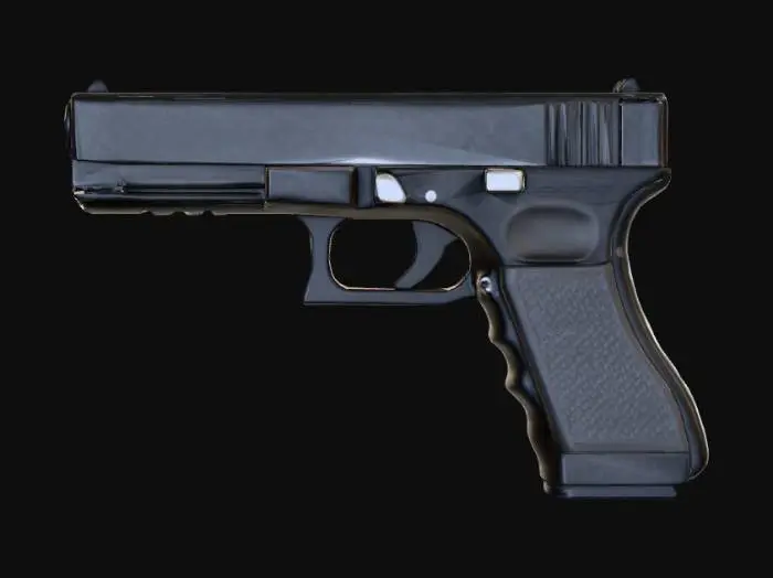 3D model for Glock17_low_poly