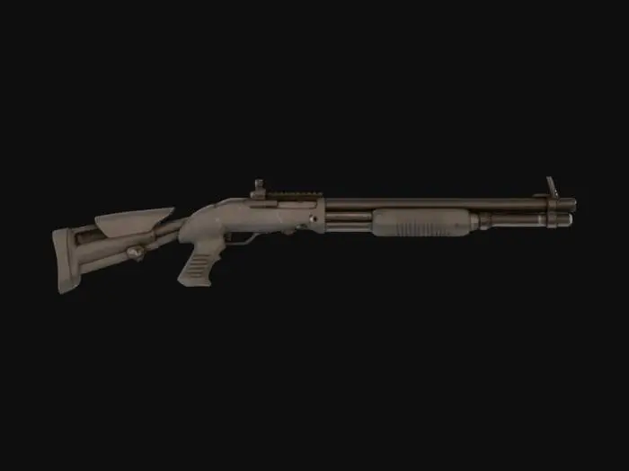 3D model for RE4_RiotGun