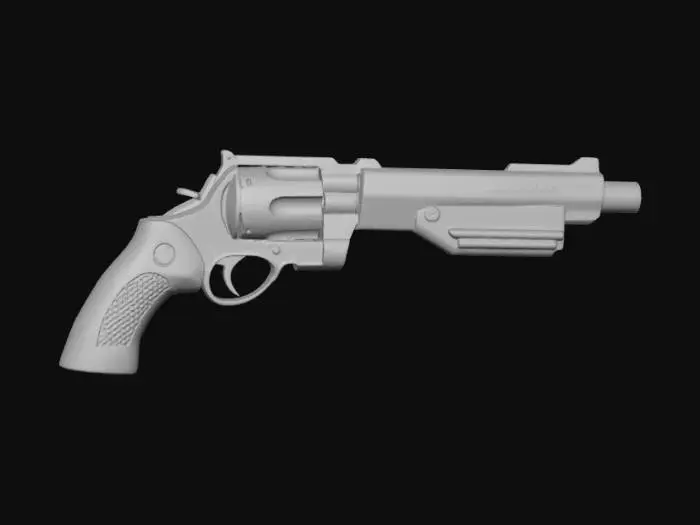 3D model for Revolver with Wood Grip
