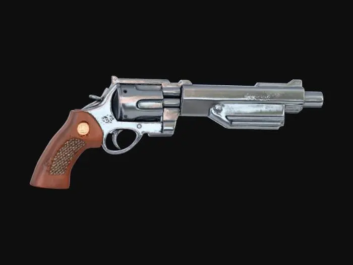 3D model for Revolver with Wood Grip