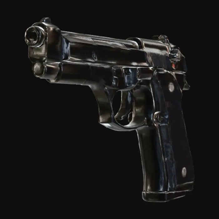 3D model for Side Profile of a Semi-Automatic Pistol