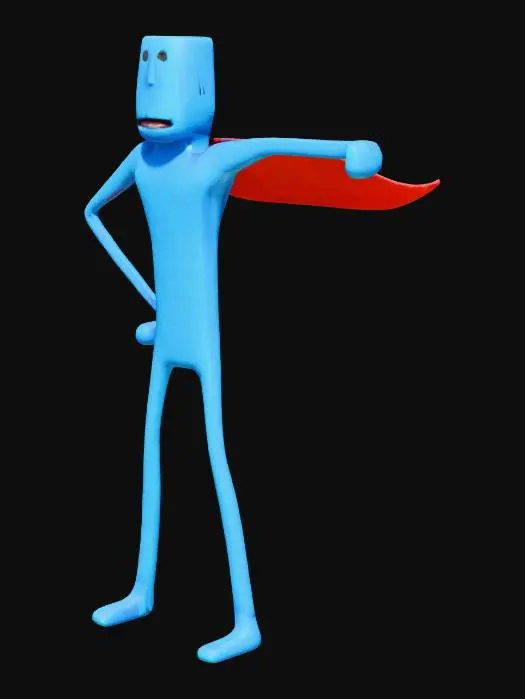 3D model for Hero in Green Pants