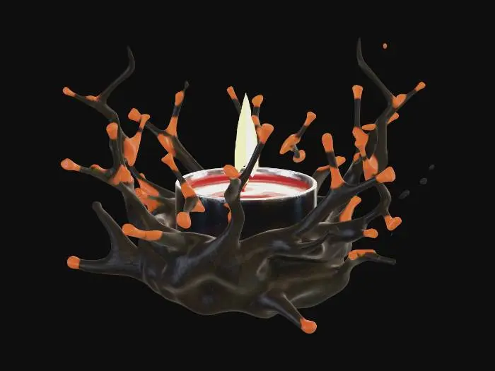 3D model for Biblical burning bush for a tea light